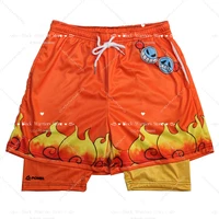 Men's Gym Shorts Double Layer Performance Shorts 2 in 1 Compression Stretchy Sports Shorts Quick Dry Fitness Workout Summer 1