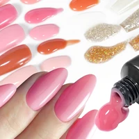15ml/Bottle Quick Extension Poly Nail Gel Polish Semi Permanent Acrylic Fast Building Hard Gel Pink Soak Off Gel Nail Varnish 5