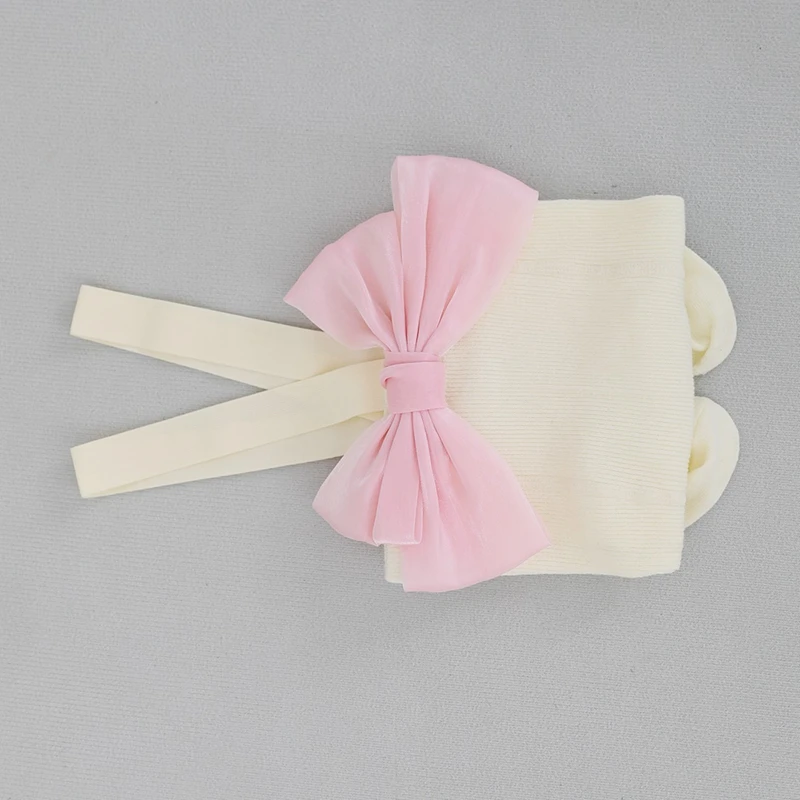 Adorable Baby Girls Leggings Cute Elastic Waistband Trousers with Bowknot Detail Soft Stretchy Stockings for Autumn Winter