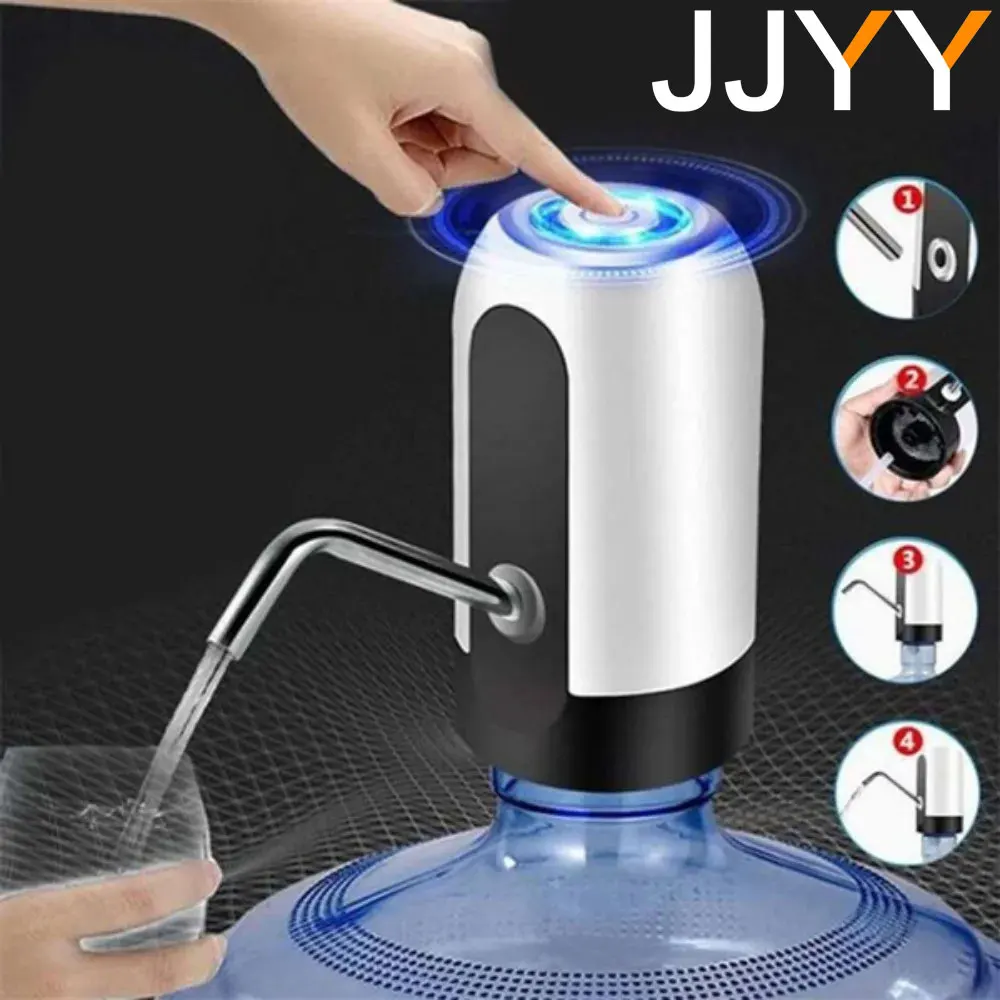 JJYY 전기 자동 워터 펌프, USB 충전식 배럴 워터 펌프, 물 디펜서, 가정용 도구