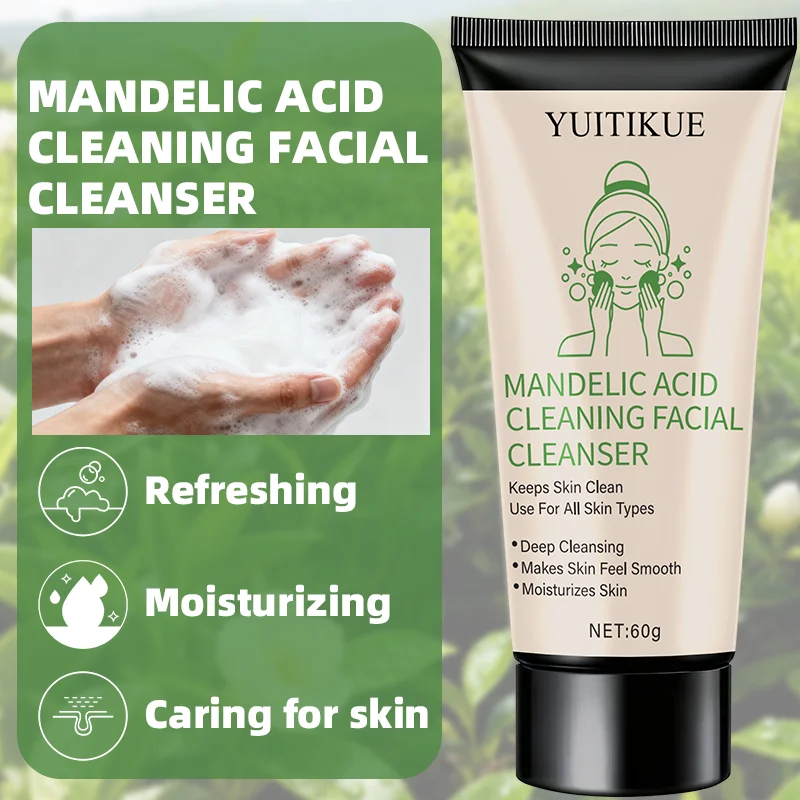 Mandelic Acid Cleanser, keeps skin clean, suitable for all skin types, deeply cleanses, makes skin feel smooth and moisturized