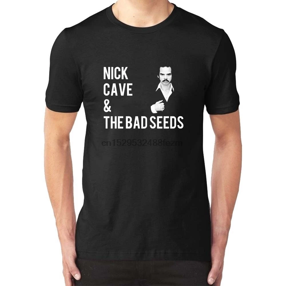 Nick Cave And The Bad Seeds T-Shirt Tee Black Casual Soft Cotton Cool Men's Tees |