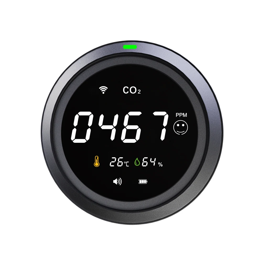 

Air Quality Detector PTH-8 Monitors Carbon Dioxide NDIR CO2 sensor Comfortable Environment With Temperature And Humidity