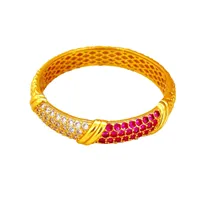 Bracelet Exquis pour Femme en Or 24K AU999, Boucle Porte-Bonheur Kaléidoscope Sertie de Diamants, Détails Raffinés 6