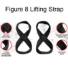 Cotton 7mm Thickened Figure 8 Weightlifting Belts Bands Anti-Slip Deadlift Powerlifting Straps Pull-ups Hand Protection 3