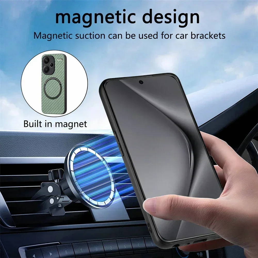 Luxury Leather Back Panel Magnetic Case - Premium Edition