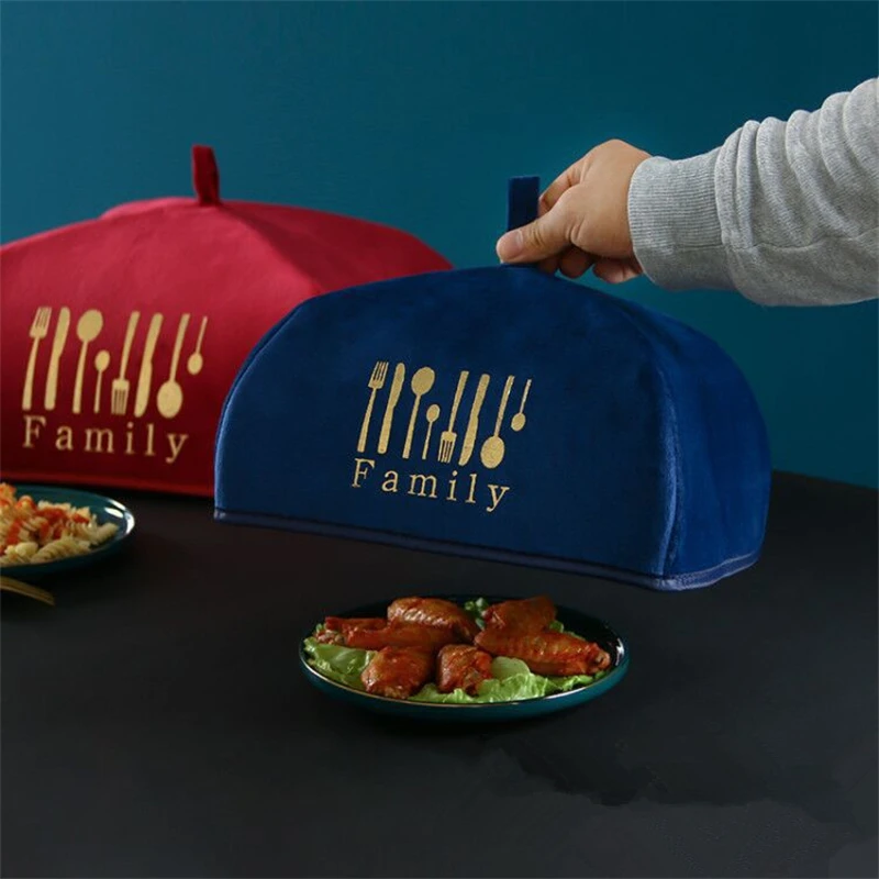 

New Portable Insulated Dish Food Cover Folding Anti Mosquito Insect Dust Vegetable Meal Cover Kitchen Gadgets Cooking Tools