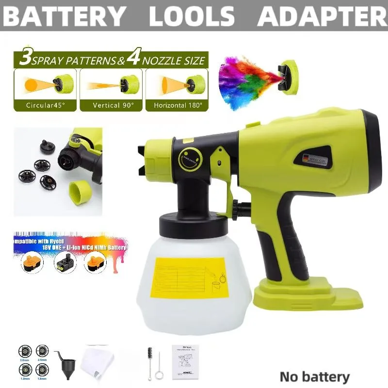 For Ryobi Corner -Free High -Pressure Spray Gunless Spray Paint Sprayer For Ryobi 18V Battery（No Battery)