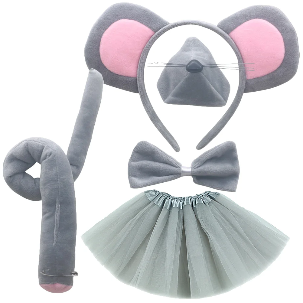 

1 Set Mouse Costume Set Including Mouse Ears Headband Mouse Nose Mouse Tail Bow Tie Kit