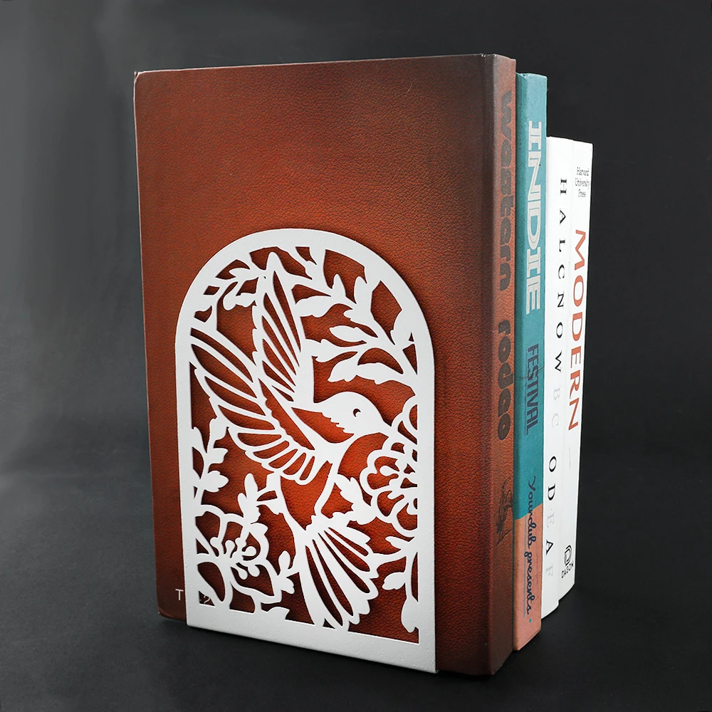 Book Holder Swallows and Flowers Book Ends for Home Office Desktop Gift for Book Lovers