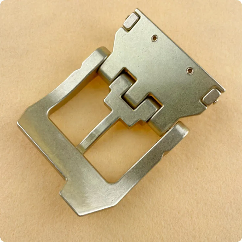 1pcs 황동 스테인레스 스틸 40mm 내부 너비 남자 가죽 공예 전술 벨트 버클 하드웨어 닦았 금속 솔리드 청바지 벨트 DIY