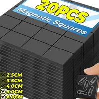 5/20PCS Magnetic Self Adhesive Sheets Soft Rubber Magnetic Stickers for Refrigerator Blackboard Office DIY Craft Decoration