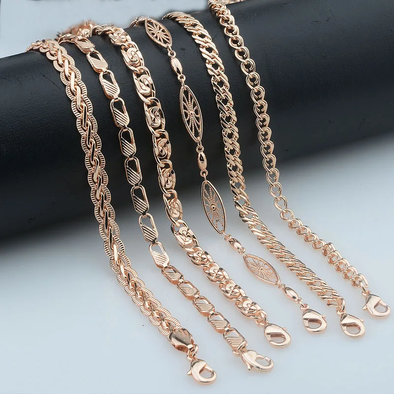 

Ожерелье длинное под розовое золото 585 пробы для мужчин и женщин