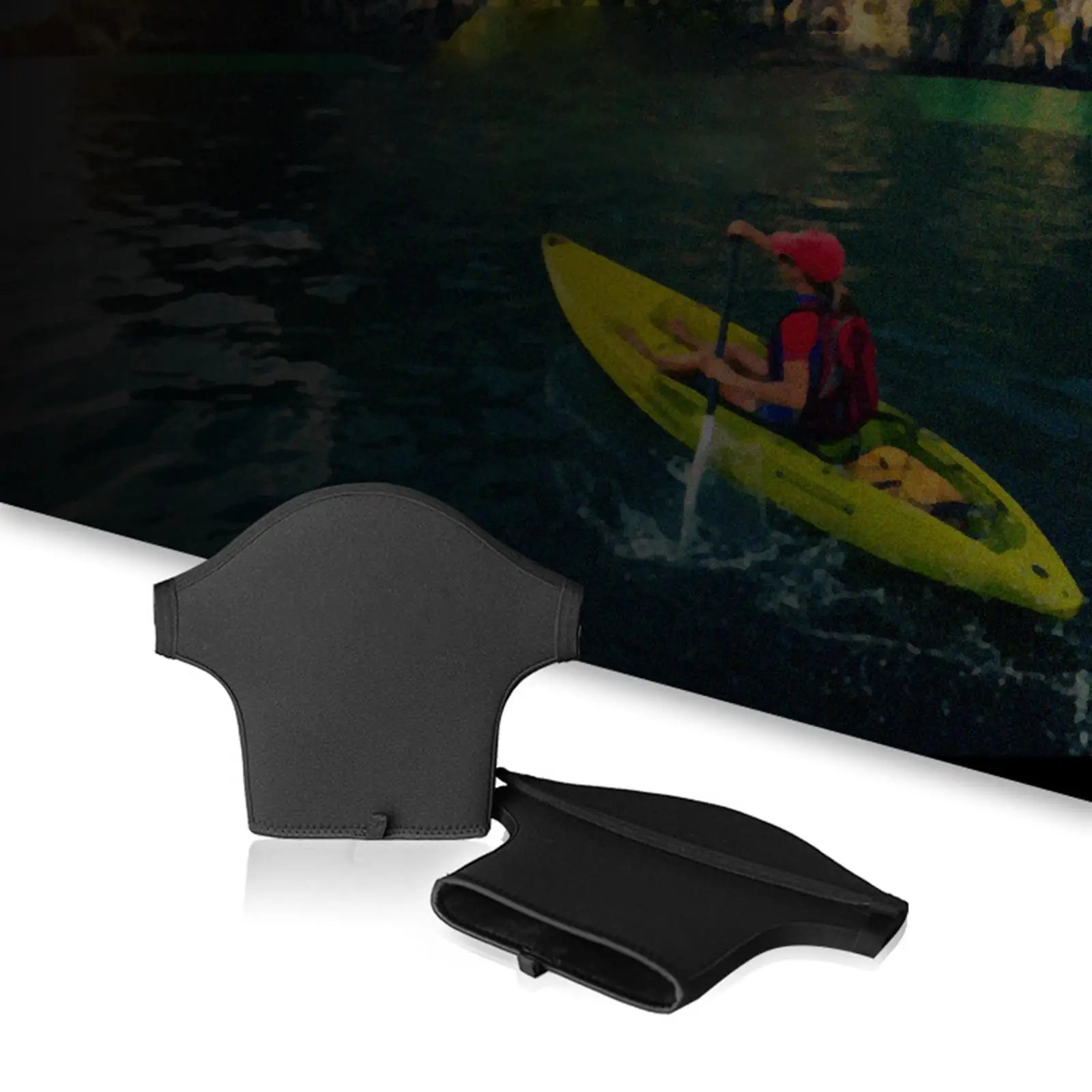 2x Kayak Paddle Mitts Neoprene Anti Skid Hand Protective Mitten