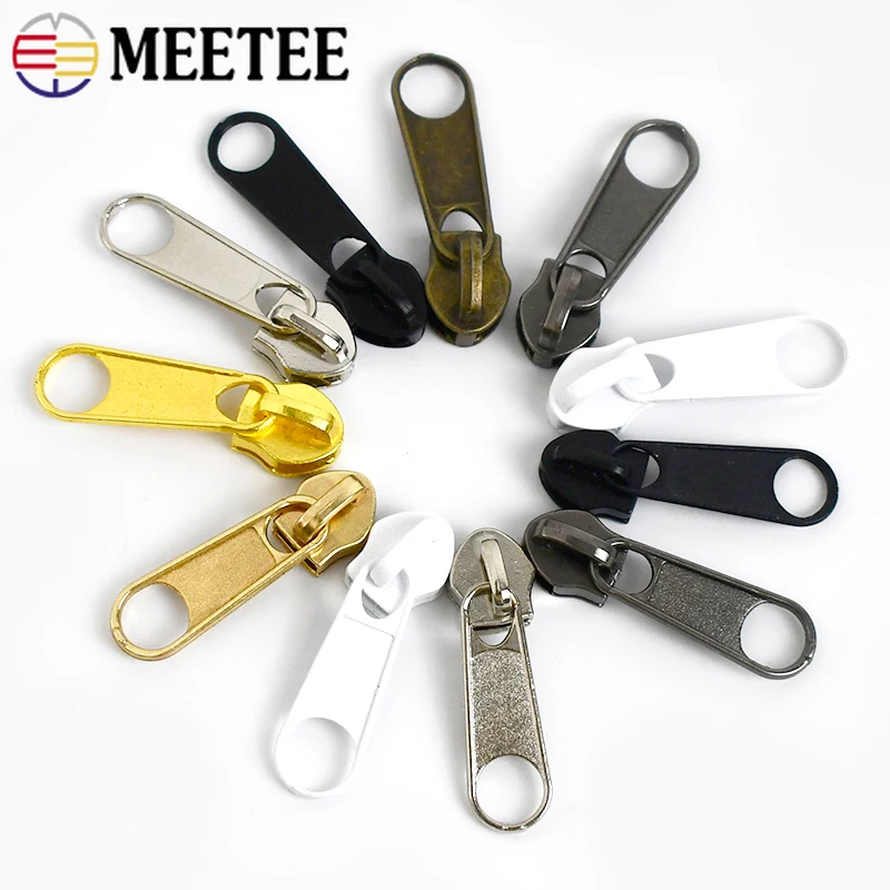 Zipper Slider 10/20/50Pcs 3# 5# Zipper Slider for Nylon Zips Clothes Bag Zippers Puller Jacket Coat Zip Head Repair Kit DIY Sewing Accessories