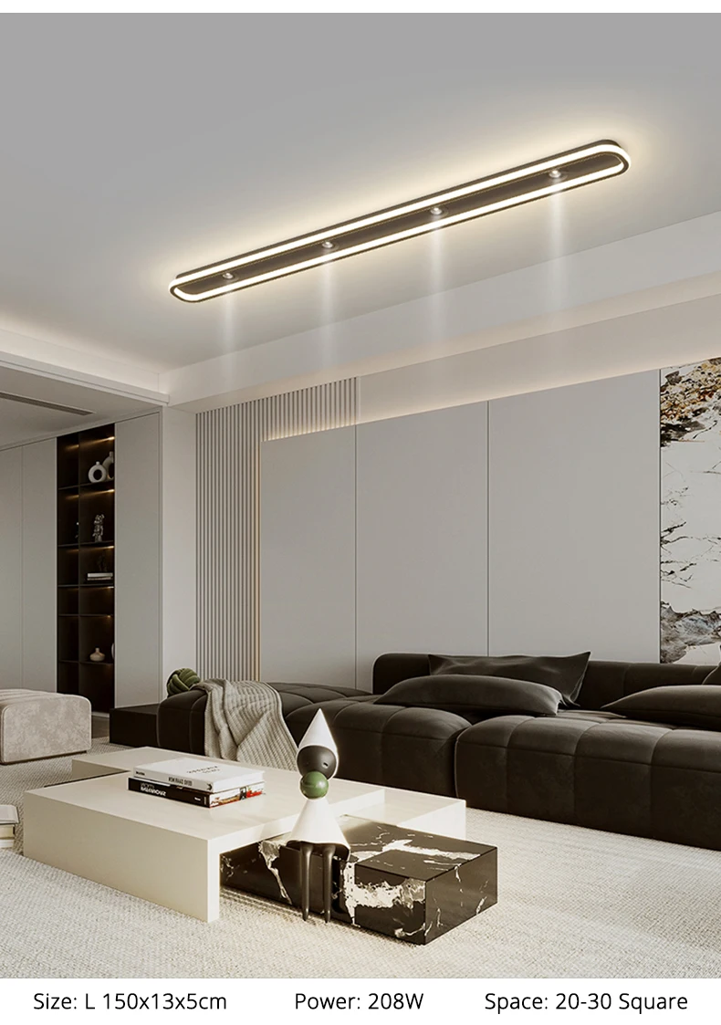 Description Picture 6 of itemMinimalist Hallway Ceiling Light Long Aisle Light Modern Minimalist Entrance With Spotlight Balcony Wardrobe Lighting Fixture