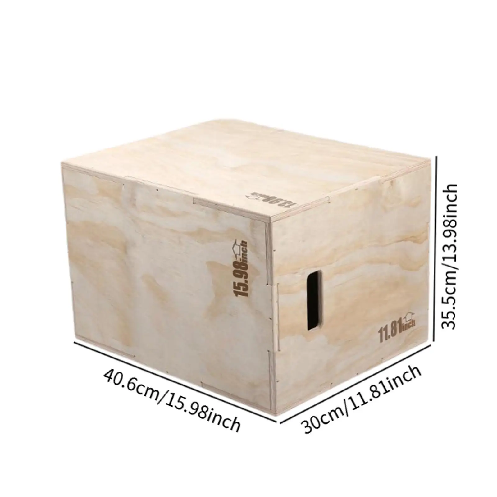 Wooden Plyo Box Exercise Equipment Multipurpose Plyometric Jump Box for Squats Home Gym Conditioning Strength Training Lunges