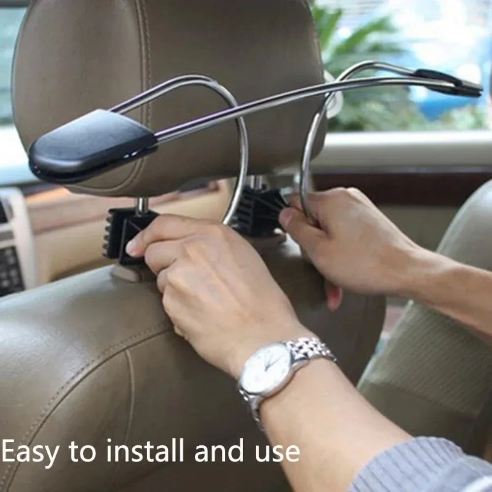 Universal Car Seat Headrest Hanger Metal Coat hangers for Vehicle Hanger Clothes Jacket Suits Shirts Holer Car Coat 1 Pcs