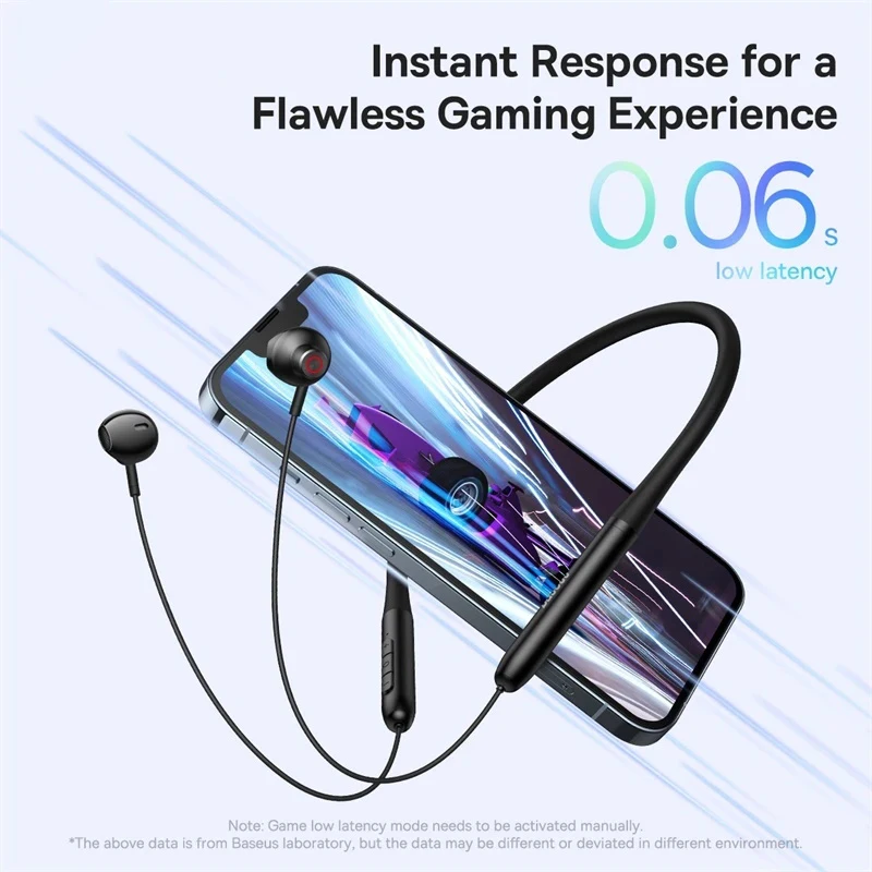 Baseus-adsorção Magnética Fone de Ouvido sem Fio Fone de Ouvido Bluetooth 5.2 Hifi Música Jogos Esportes Suspensão - Image 6