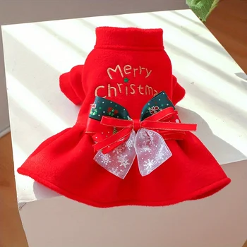 Christmas Embroidered Dog Dress 1