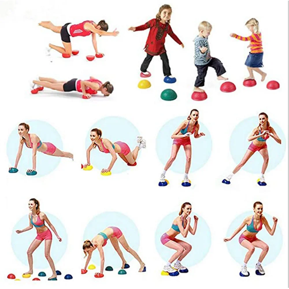 Half Circle Balance Ball Yoga Fitness Ball Exercise Stabilizer Integration Trainer Pilates Foot Stepping Anti-Slip Half