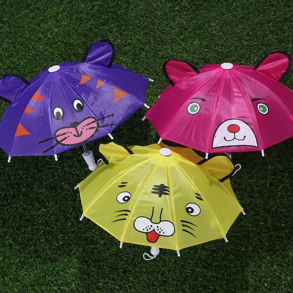 인형 우산 1/3 1/4 미니 우산 비 기어, 18 인치 및 43cm 인형 액세서리 장식, 어린이 우산 장난감