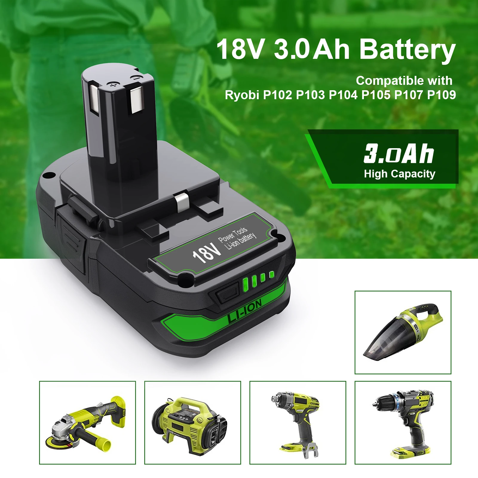 Batterie RYOBI, 18 V, 2.5 Ah Rb18l25 lithium-ion