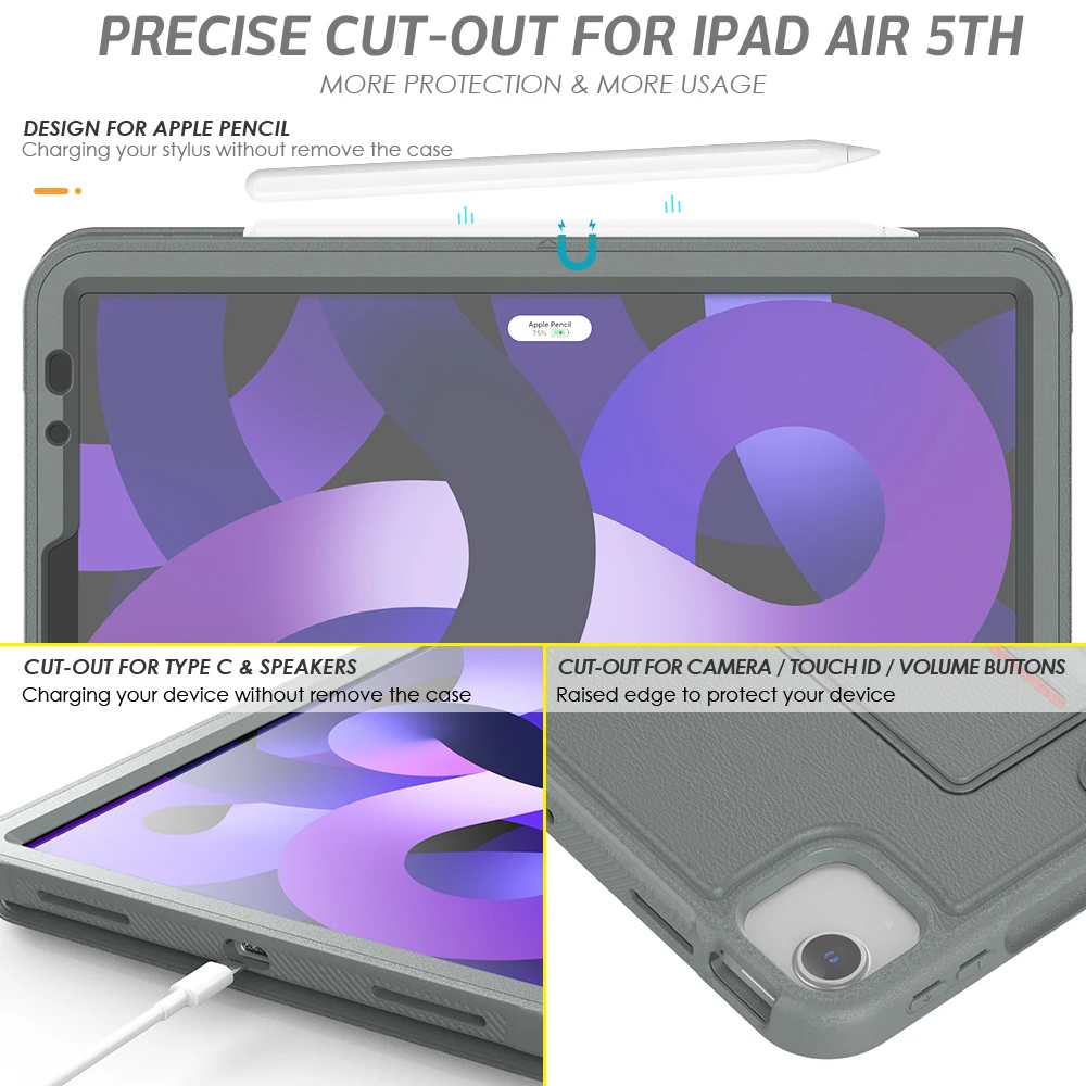 Capa de Couro para Ipad Pro 11 2023 3rd 2nd 1st Geração Air5 Case 2023 Ipad 10.2 8th 8th Gen Magnética Case para Ipad 9.7 - Imagem 5