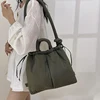 Women Handbags Large Capacity Puffer Tote Bag Nylon Down Cotton Lightweight Dual-use Shoulder Bags Drawstring Bucket Handbag 4