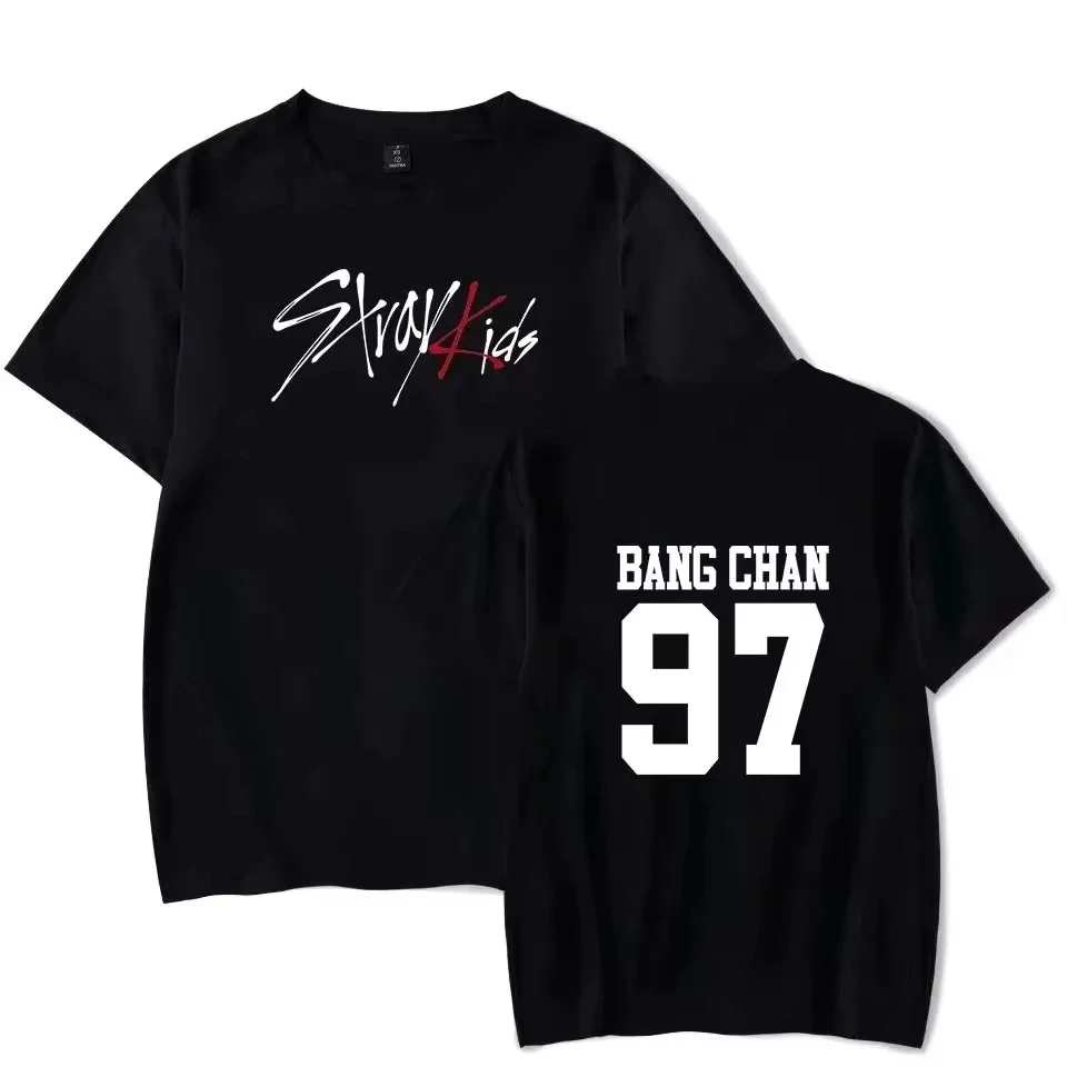 Classic Trend Kpop Stray Kids T Shirt SKZ Women Cotton T-shirt Straykids Seungmin FELIX HYUNJIN JEONGIN MINHO Short Sleeve Shirt t shirt,cotton t shirt