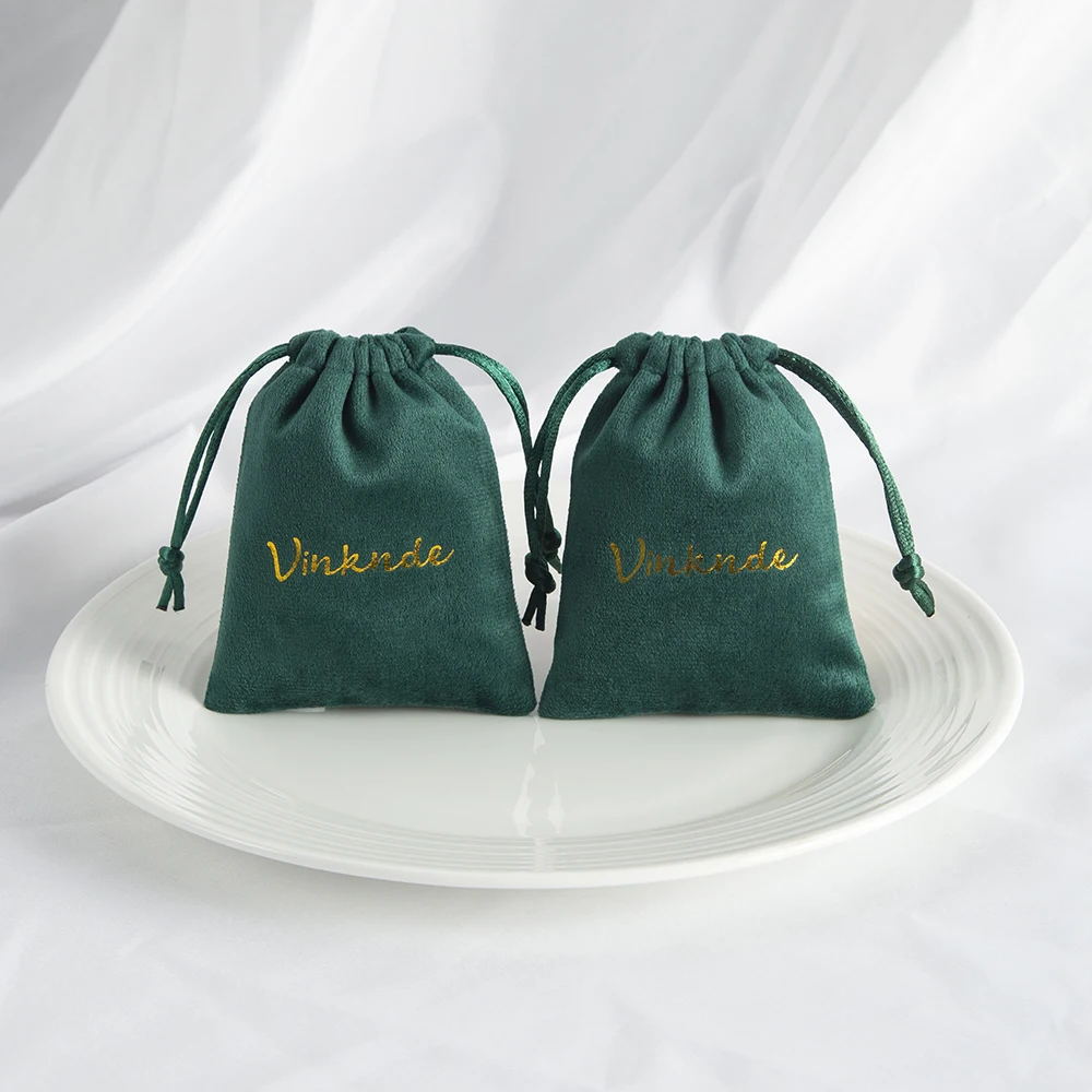 Velvet Wedding Goodie Bags Custom Logo Jewelry Packaging Drawstring Pouches Travel Bracelets Cosmetic Best Gift For Girl Women