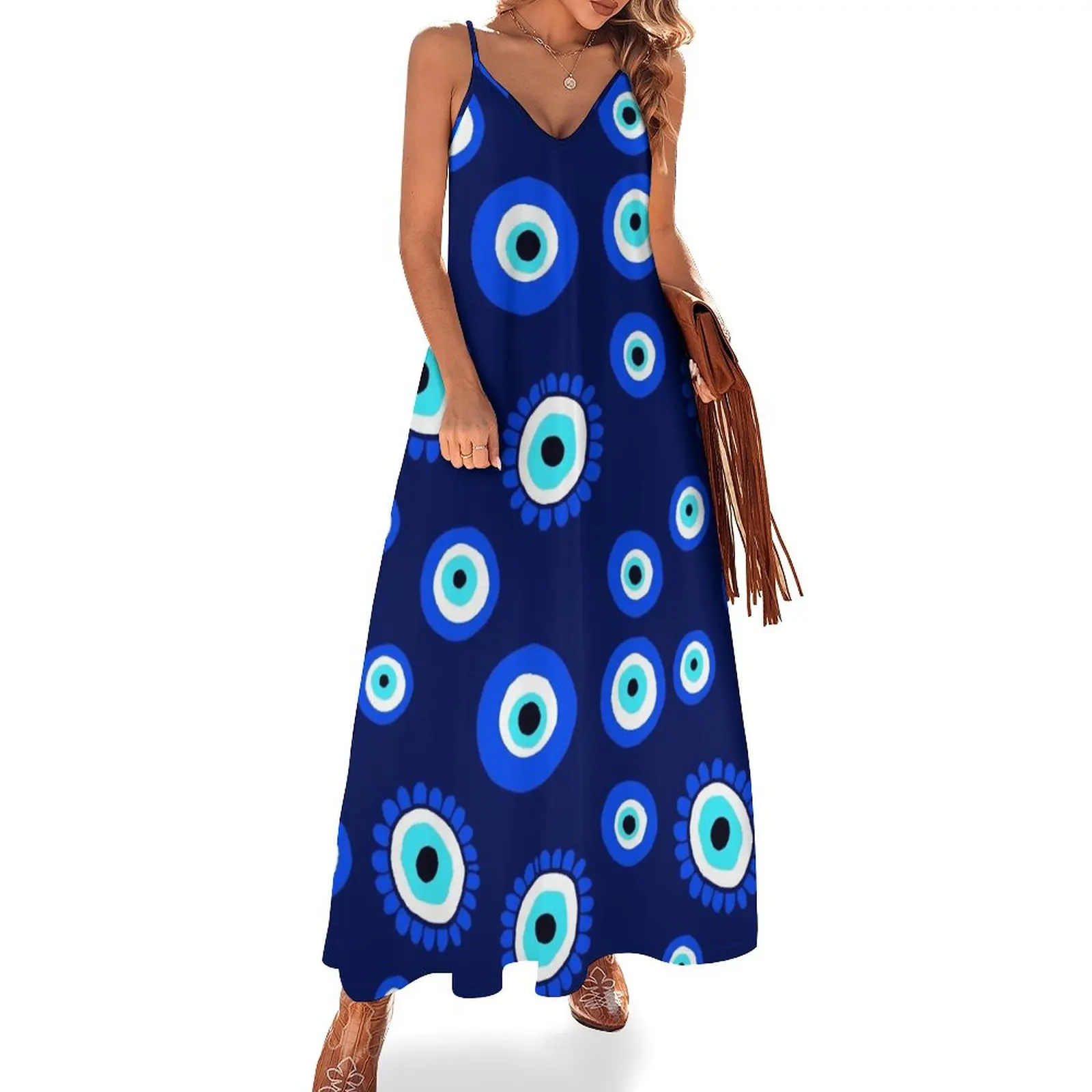 

Evil Eye Talisman Stickers Sleeveless Dress women party dresses Women's skirt