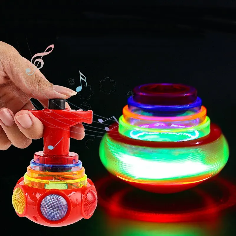 9cm Gyroscope Children Toys Music Luminous Magic Rotating Launch ...