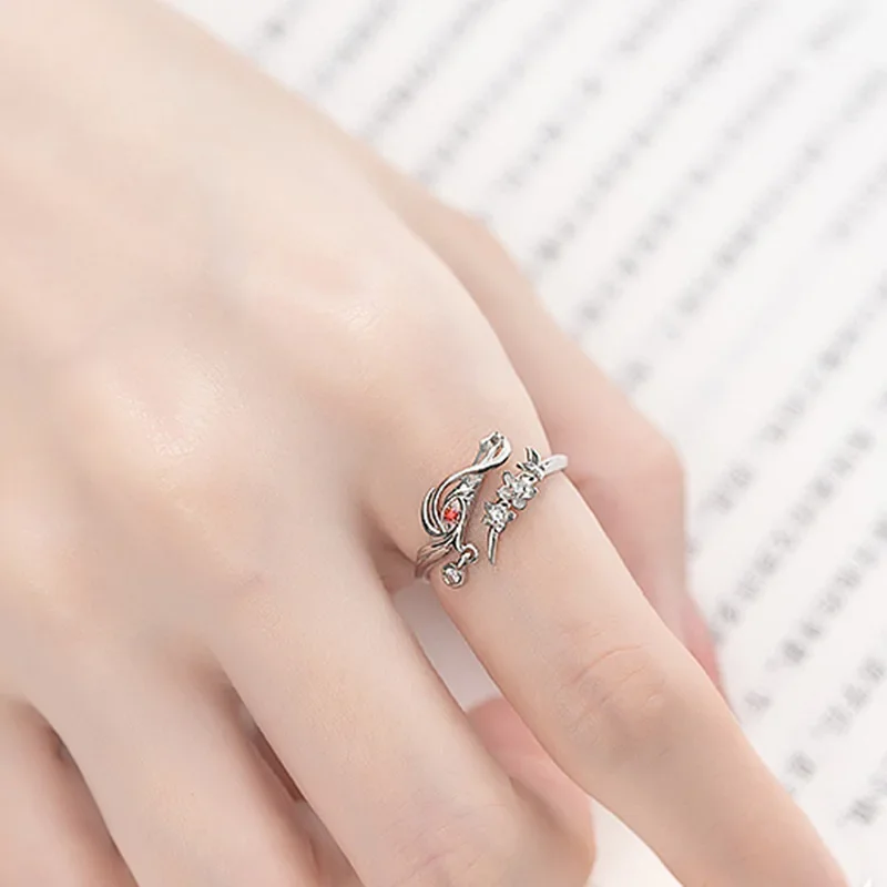 Anime Tian Guan Ci Fu Ring Heaven Official's Blessing Hua Cheng Xie Lian Adjustable Unisex Couple Rings Jewelry silver rings,silver ring