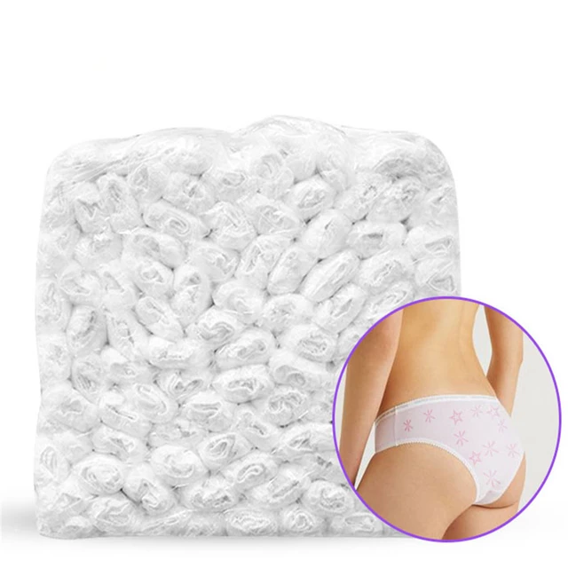 50 PCS Women Underwear Breathable Disposable Panties Ladies One Time Use  Underpants Stretch Briefs for Spa