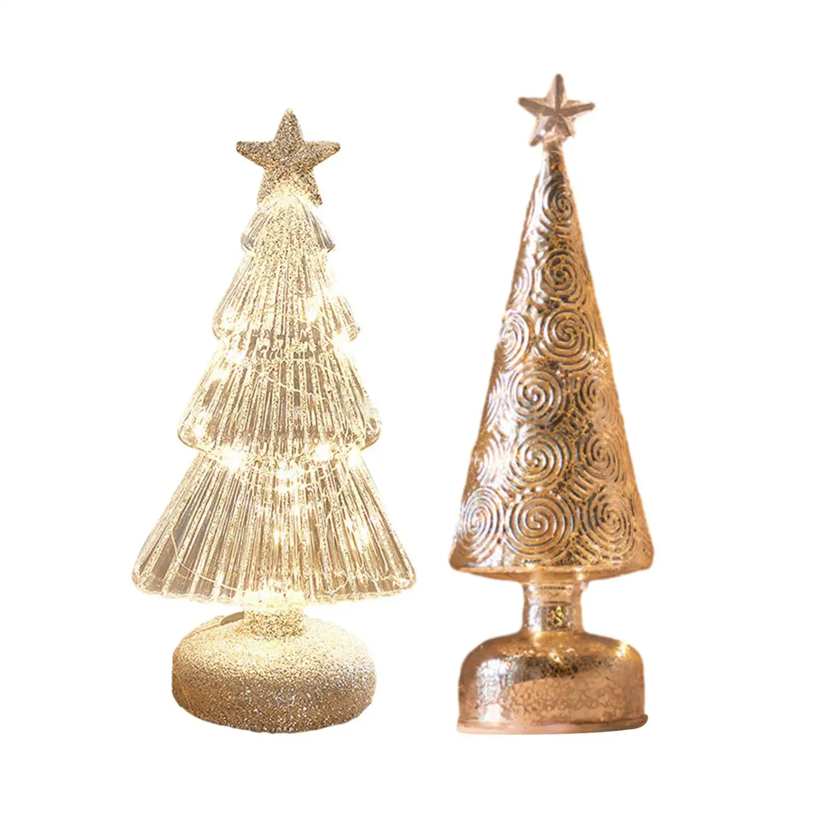 Pequena árvore de Natal luminosa para casa, ornamentos desktop, luzes de decoração, janela, shopping, decoração do feriado