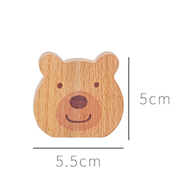 Gancio appendiabiti per bambini in legno a forma di animali, gancio da