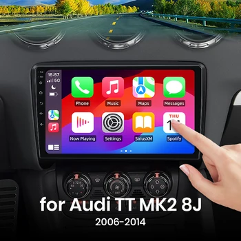 Para Audi TT MK2 8J 2006-2014 CarPlay inalámbrico para Apple Android Auto Radio GPS IPS RDS FM WiFi BT 4G 8Core Multimedia estéreo 1