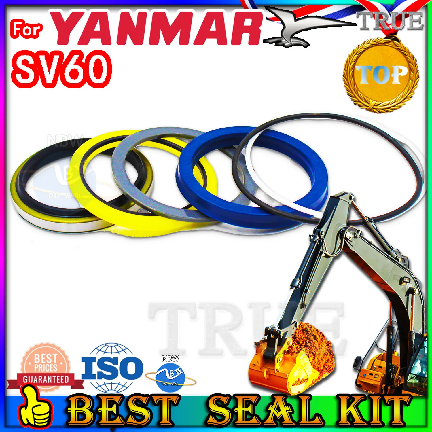 

For Yanmar SV60 Oil Seal Repair Kit Boom Arm Bucket Excavator Hydraulic Cylinder Control Pilot Valve Blade TRAVEL Joystick Pump