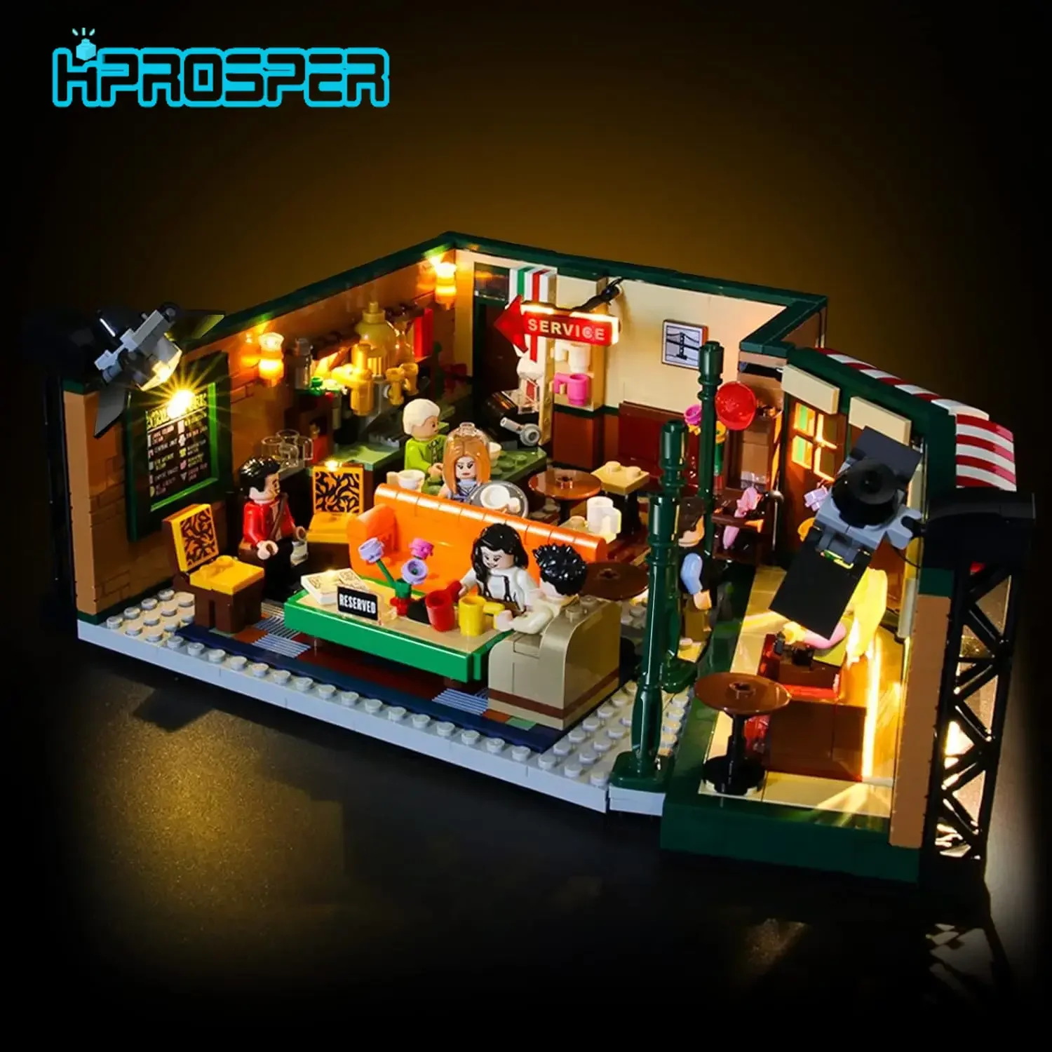 레고 21319용 Hprosper 5V LED 조명 배터리 박스가 포함된 프렌즈 센트..