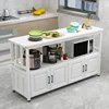 Modern Solid Wood Kitchen Cabinets Home Kitchen Furniture Creative Tableware Storage Cabinet Rack Multi-layer Kitchen Console N 1