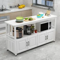 Modern Solid Wood Kitchen Cabinets Home Kitchen Furniture Creative Tableware Storage Cabinet Rack Multi-layer Kitchen Console N 1