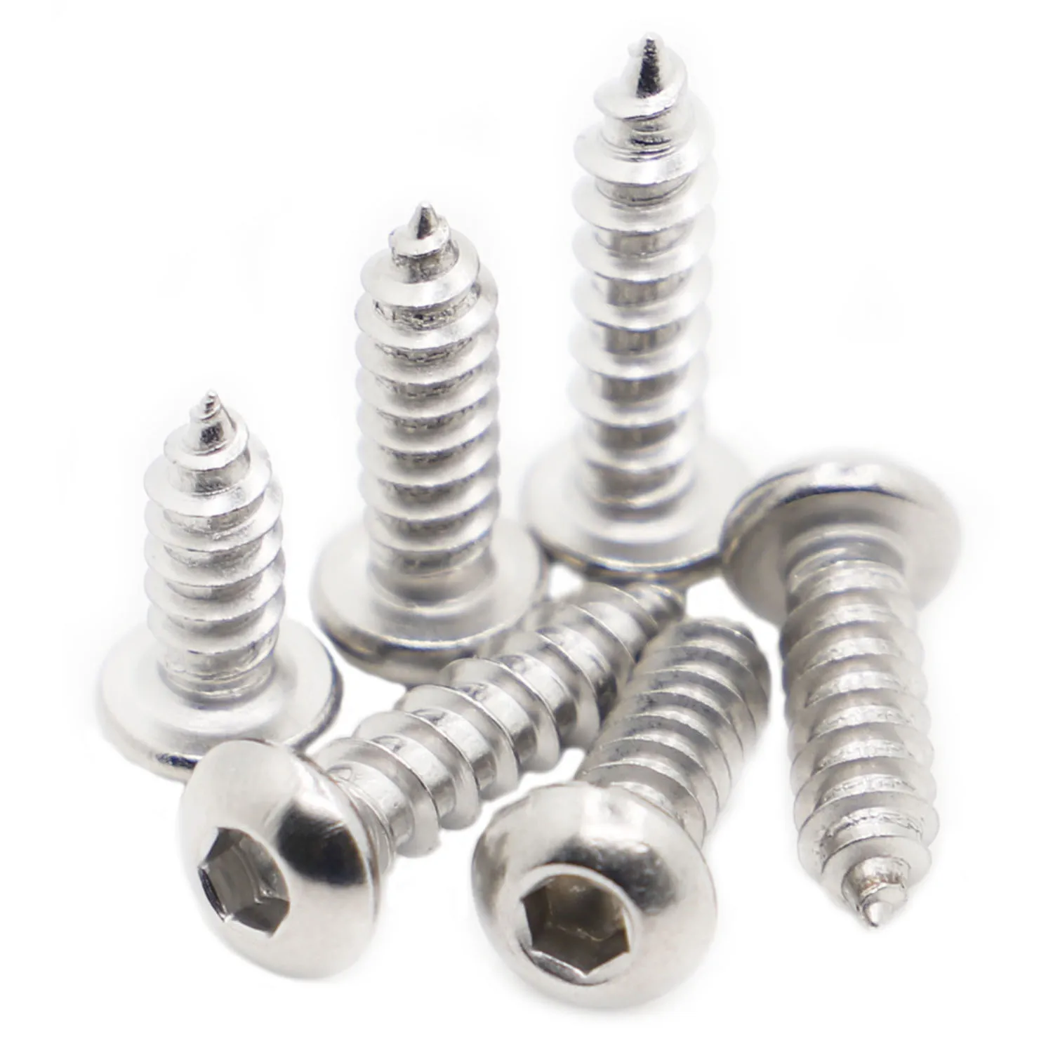 550pcs 304 Stainless Steel Round Pan Head Hex Socket Self Tapping