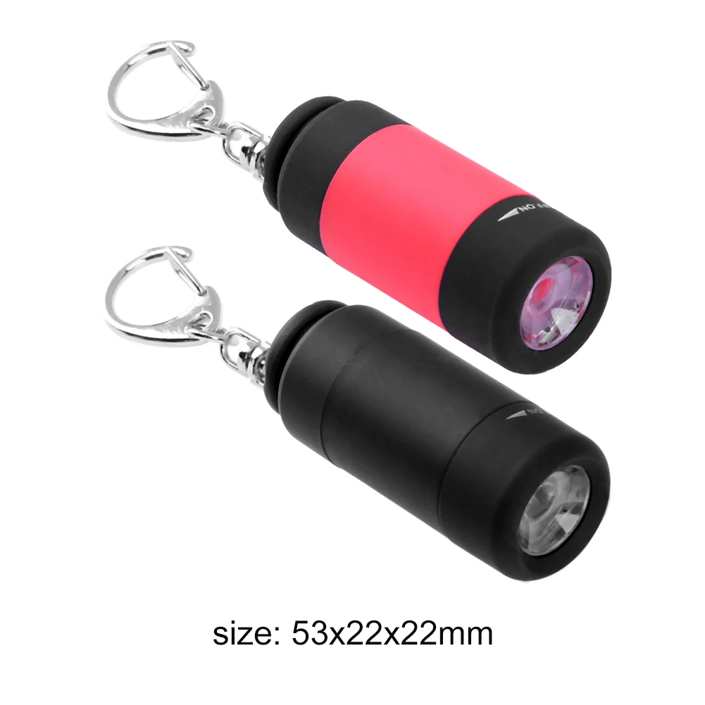 실용적인 LED 손전등 토치 휴대용 열쇠고리 50mAh USB 충전 방수 조명 캠핑 하이킹 조명