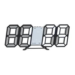 Modern LED Digital Wall and Table Clock for Home Décor, Indoor Timepiece for Living Room and Desk (G607B)