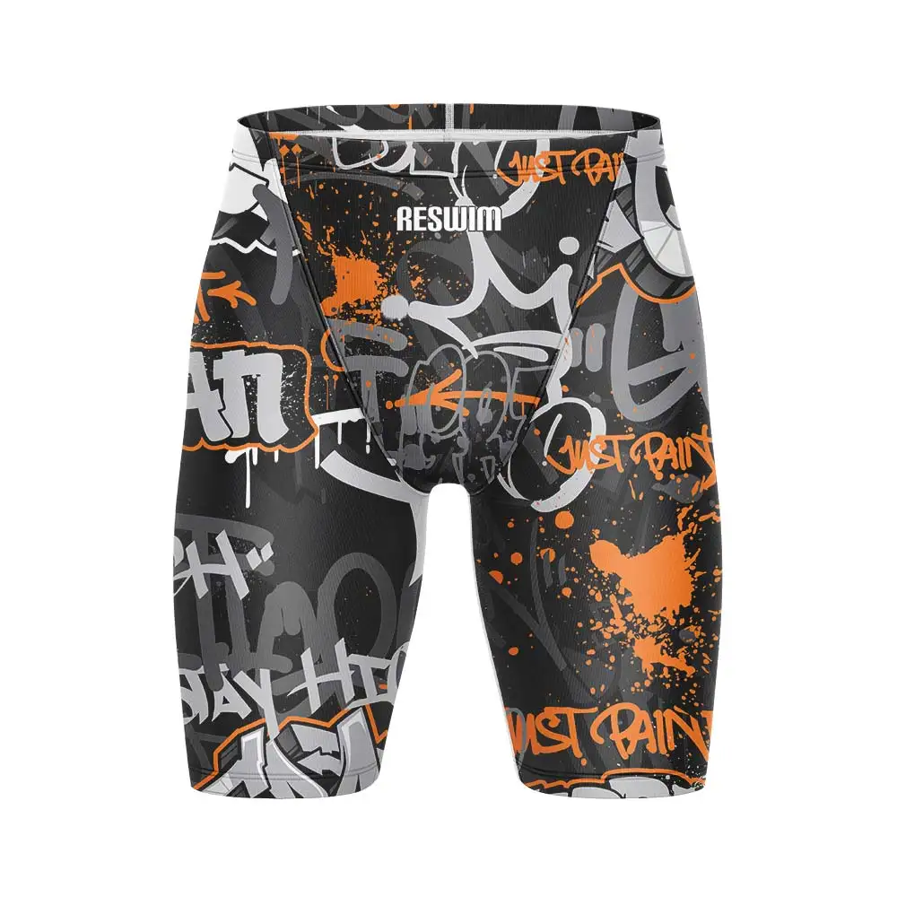 Men's Swimming Trunks Professional Athletic Swim Jammers Swimwear Man Swimsuit Durable Training Swimming GYM Surf Shorts Trunks