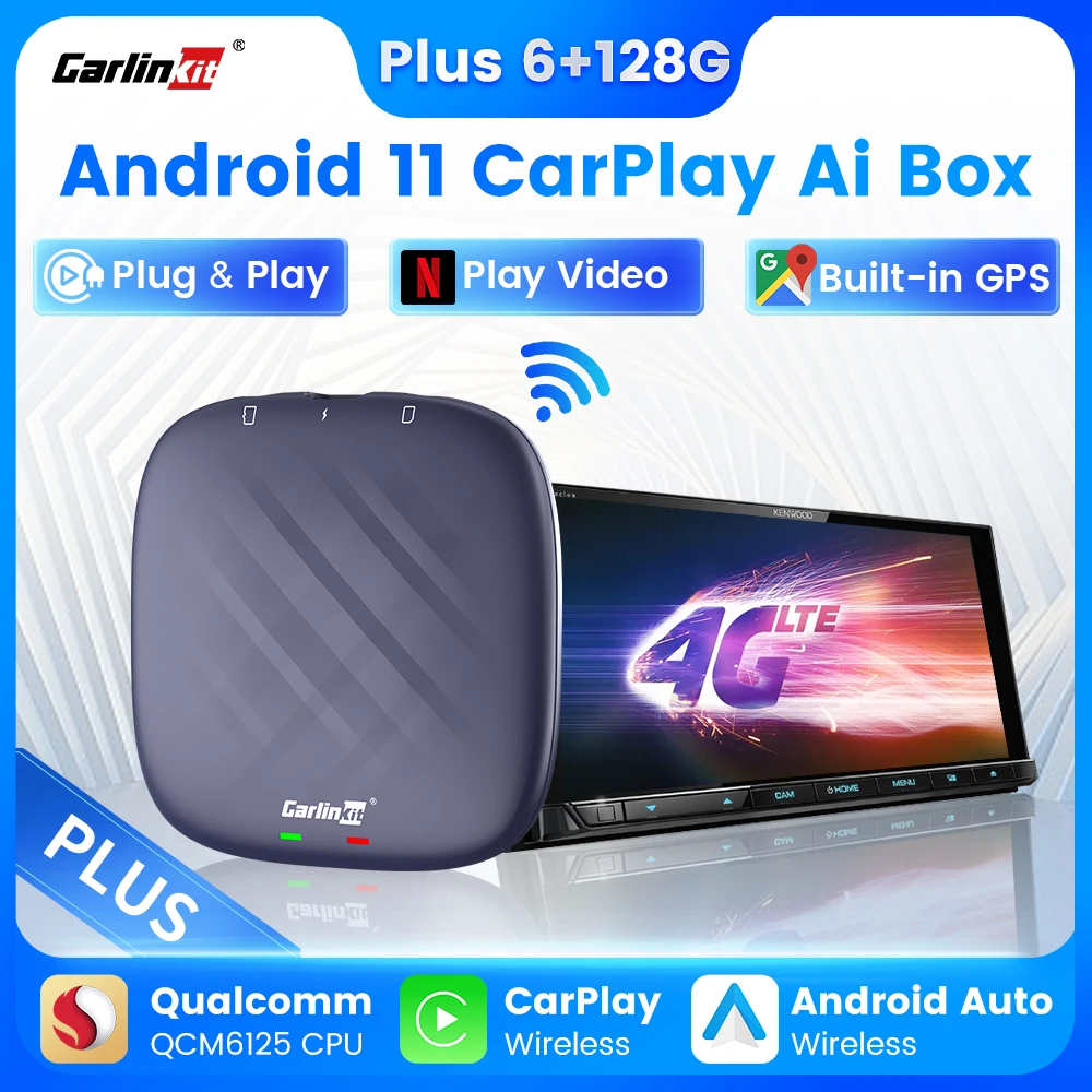 CarlinKit Android 13 Ultra CarPlay Ai Box Android Auto Wireless CarPlay  QCM6125 8G128GB GPS Plug&Play Support Video Playback App - AliExpress