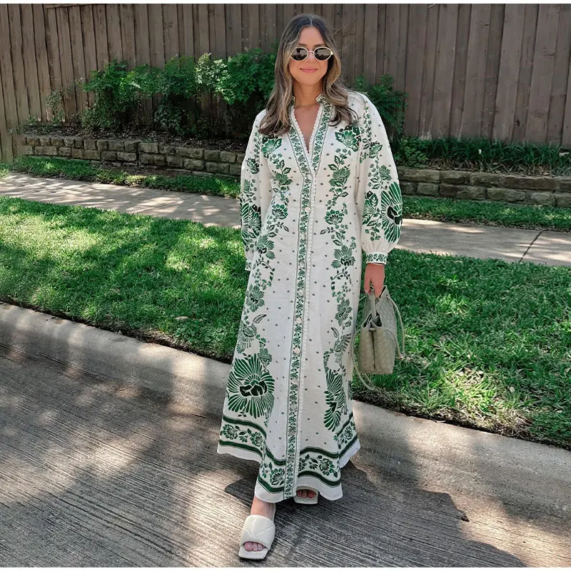 Botanical Elegance Maxi Dress