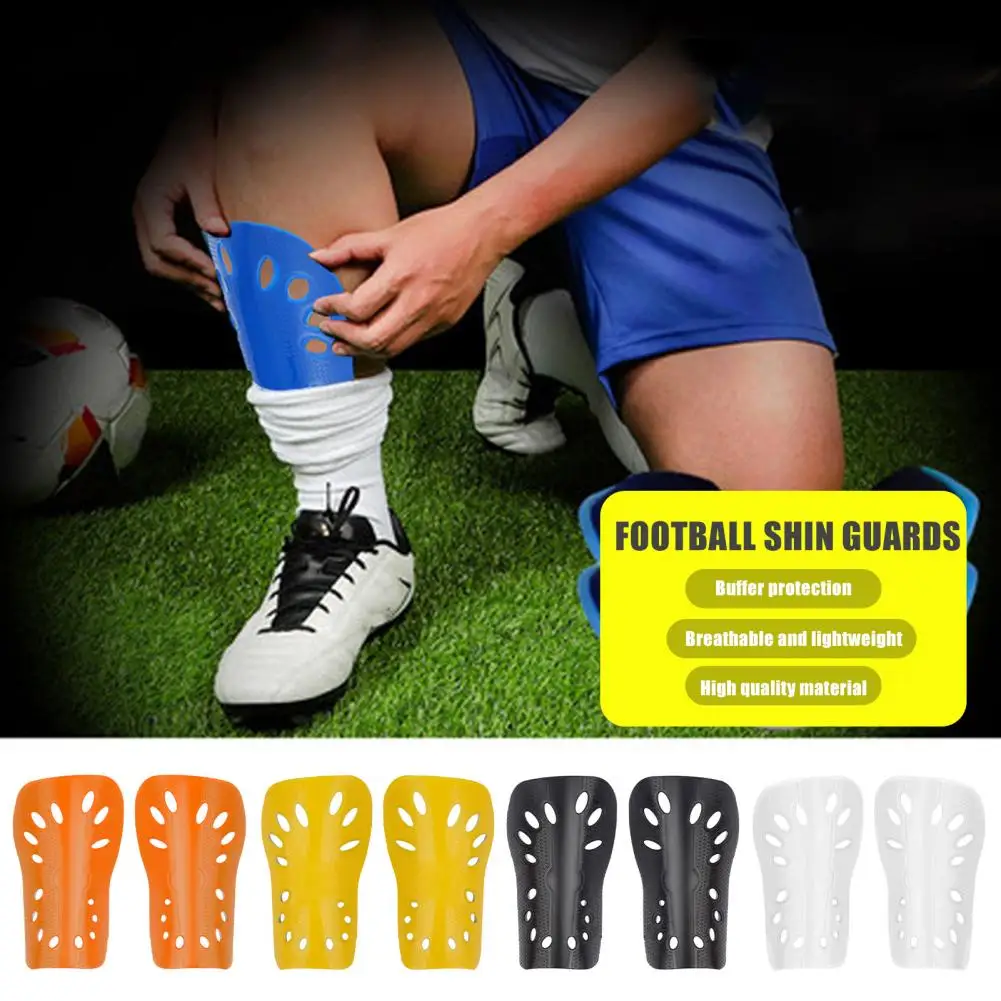 

1 Pair Football Shin Pads Plastic Soccer Guards Leg Protector Kids Adult Protective Gear Breathable Shin Guard Soccer Supplies
