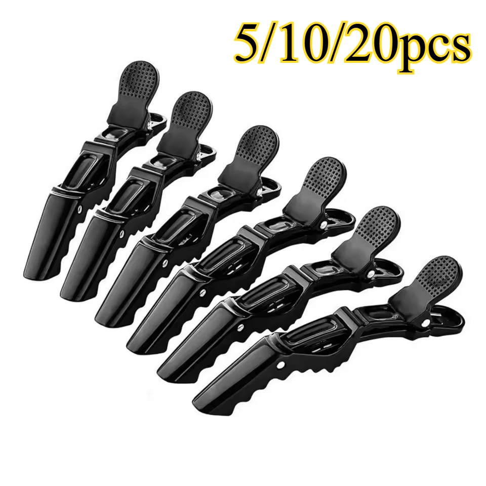블랙 핑크 플라스틱 미끄럼 방지 악어 머리핀 5-30pcs 여성용 남성용 내구성 ..